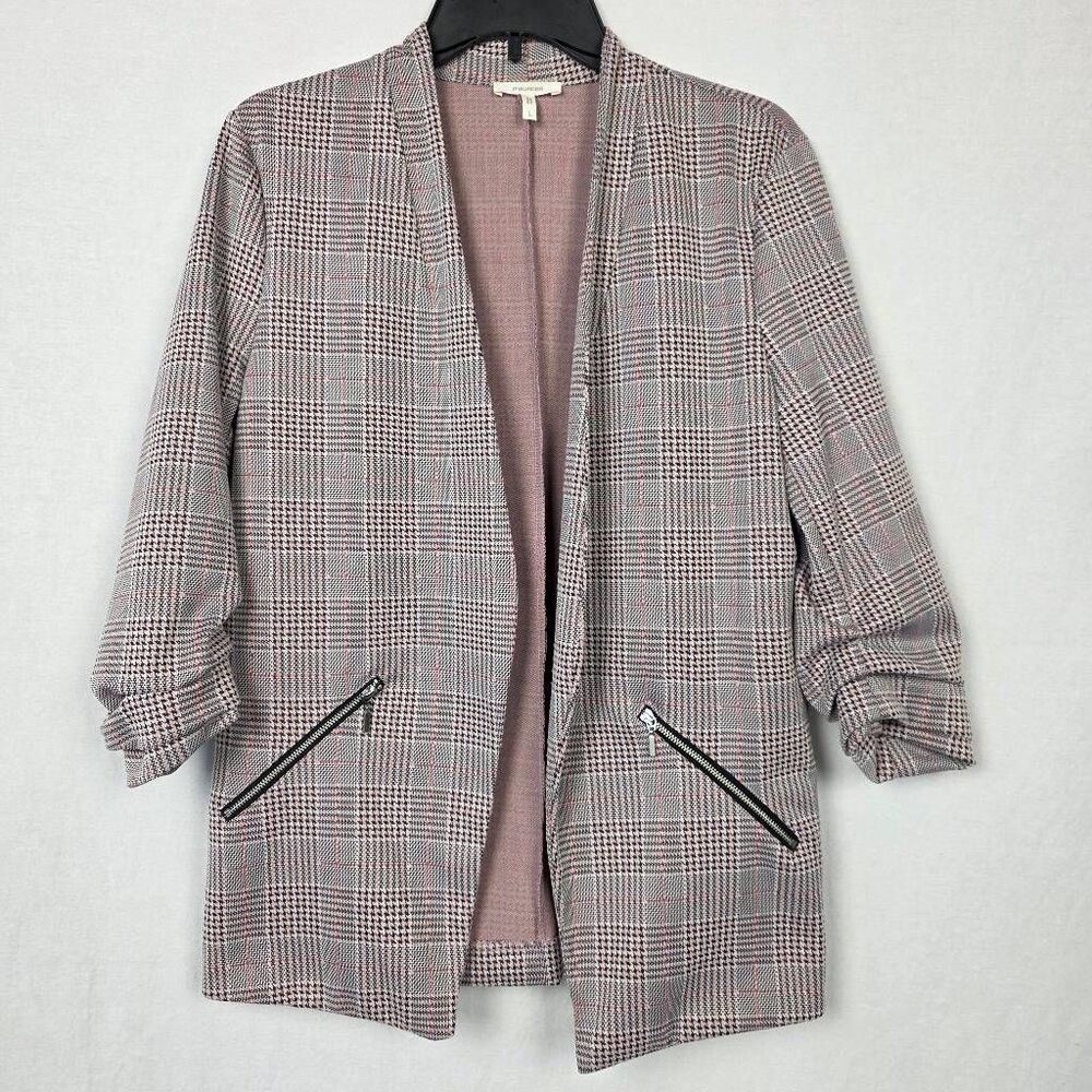 Maurices Plaid Open Blazer Jacket Women Large - Picture 2 of 9